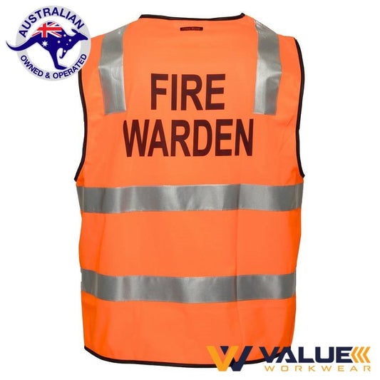 Portwest Day/Night Safety Vest with Tape FIRE WARDEN MZ104