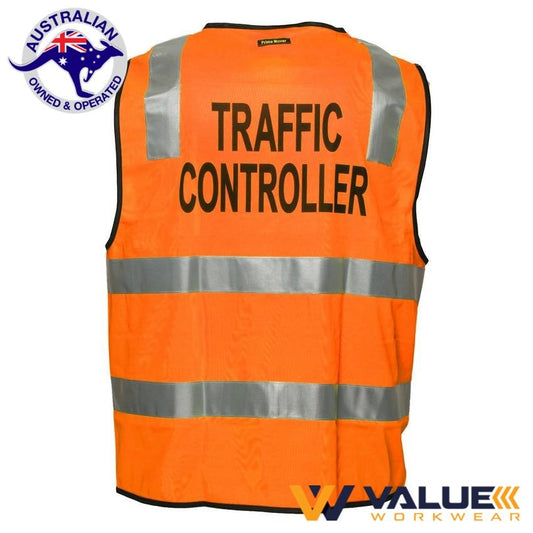 Portwest Day/Night Safety Vest with Tape TRAFFIC CONTROLLER MZ105