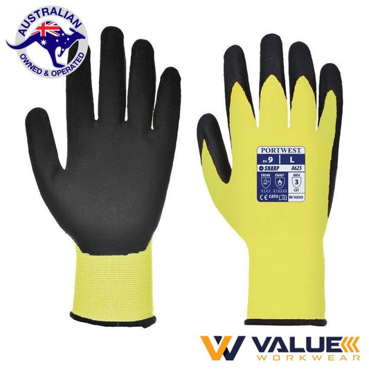 Portwest Vis-Tex5 Cut Resistant Glove (4 pairs) A625