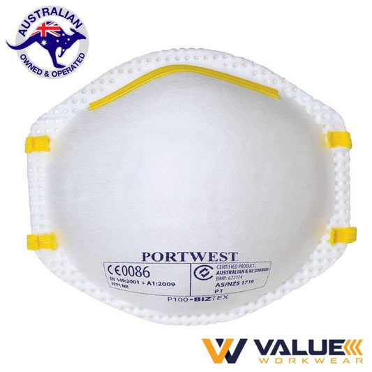 Portwest FFP1 Dust Mist Respirator Mask P100