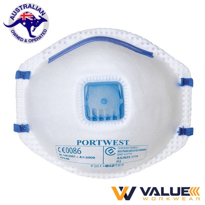 Portwest FFP2 Valved Dust Mist Respirator Mask P201