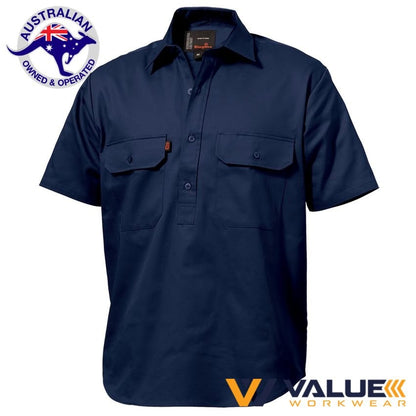 KingGee Closed Front Drill Shirt Short Sleeve K04060