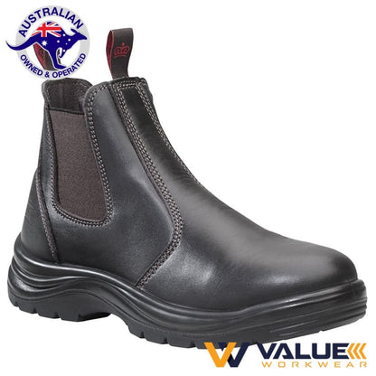 KingGee Flinders Elastic Gusset Safety Boot - Claret K25500