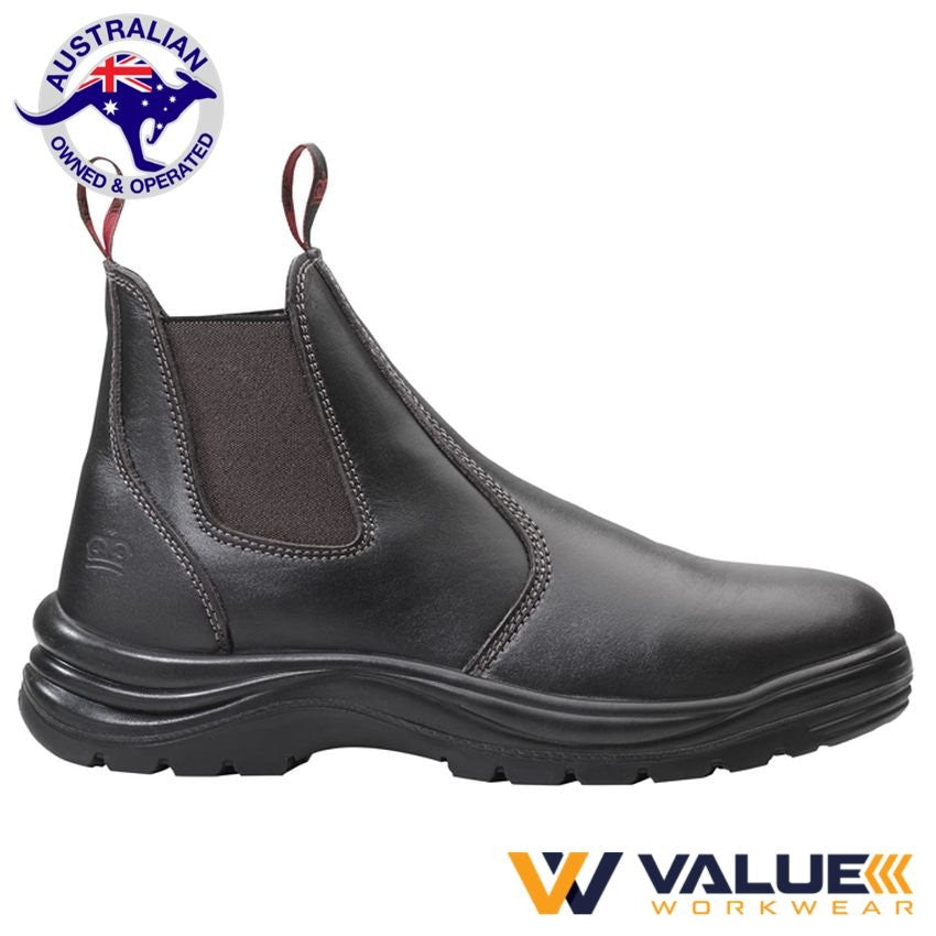 KingGee Flinders Elastic Gusset Safety Boot - Claret K25500