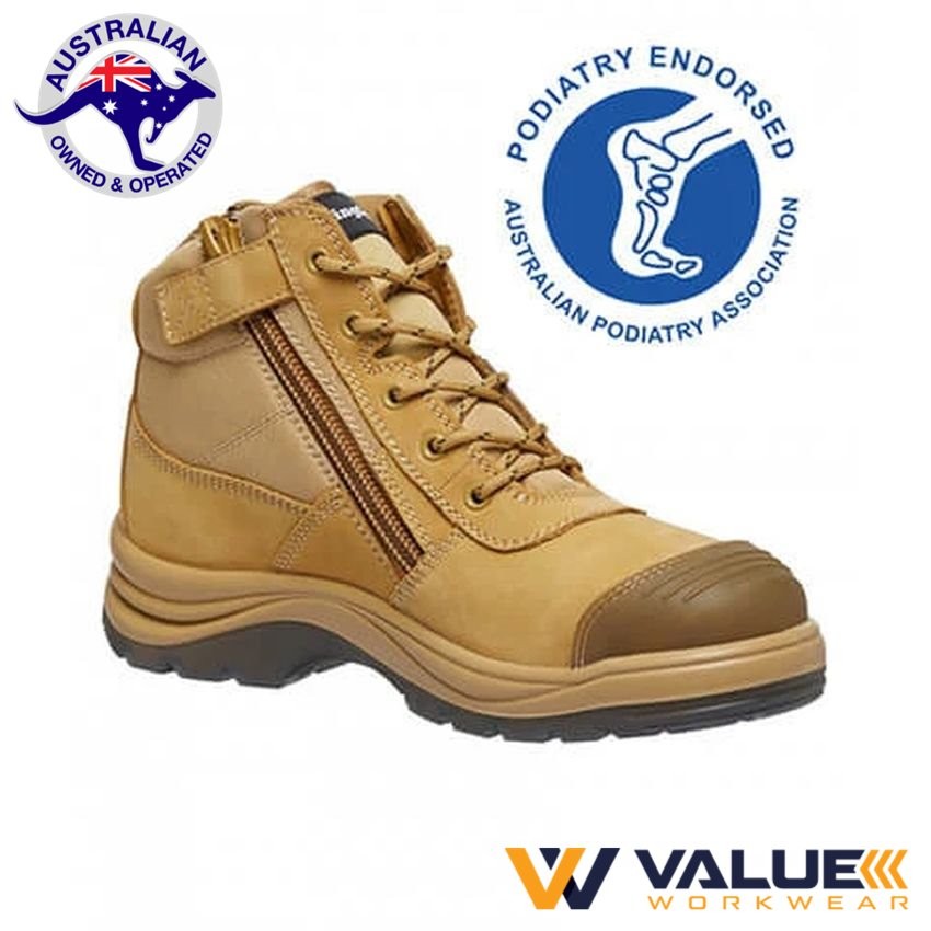 KingGee Tradie 130mm (5 inch) Side Zip Boot - Wheat K27100