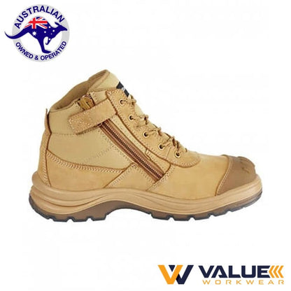 KingGee Tradie 130mm (5 inch) Side Zip Boot - Wheat K27100