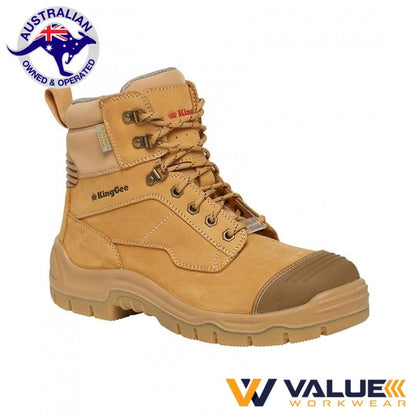 KingGee Phoenix 6CZ EH 150mm (6 inch) Side Zip Boot - Wheat K27980