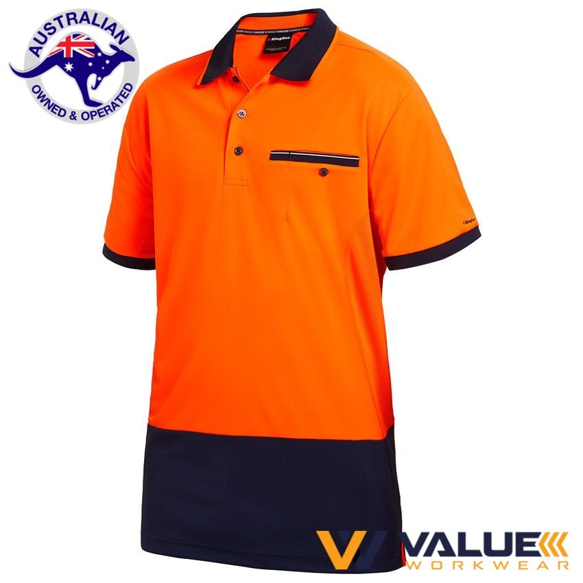 KingGee Workcool 2 Hyperfreeze Hi Vis Polo Short Sleeve K54845