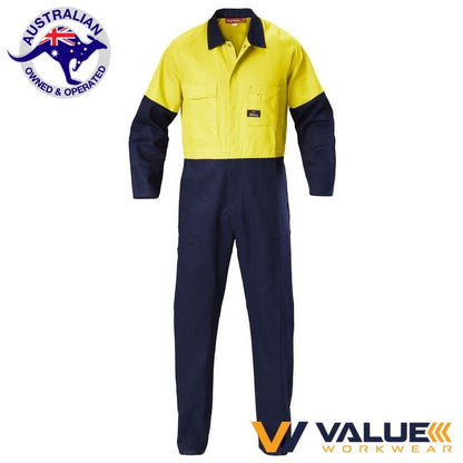 Hard Yakka Foundations Hi-Visibility Two Tone Drill Coverall Y00270