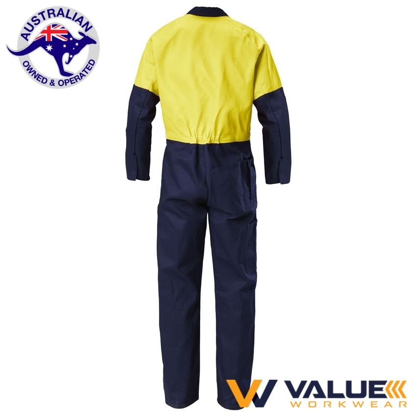 Hard Yakka Foundations Hi-Visibility Two Tone Drill Coverall Y00270