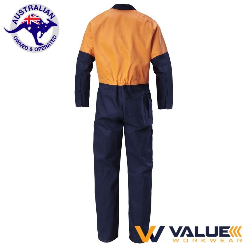 Hard Yakka Foundations Hi-Visibility Two Tone Drill Coverall Y00270