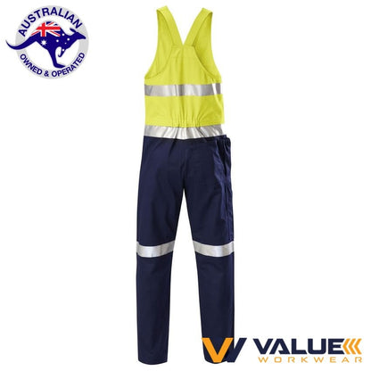 Hard Yakka Foundations Hi-Visibility Drill Two Tone Action Back Coverall Y01055