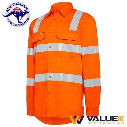 Hard Yakka Foundations Biomotion Hi-Visibility Taped Shirt Y04275