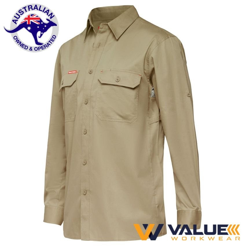 Hard Yakka Long Sleeve Light Weight Drill Ventilated Shirt Y04630