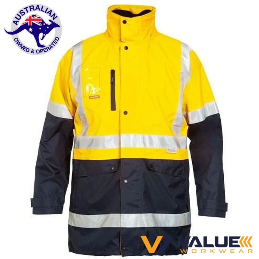 Hard Yakka Foundations Hi-Vis Two Tone 4 In 1 Wet Weather Jacket Y06057