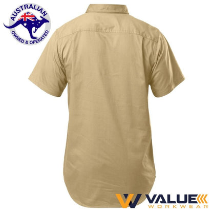Hard Yakka Foundations Cotton Drill Closed Front Shirt Short Sleeve Y07540