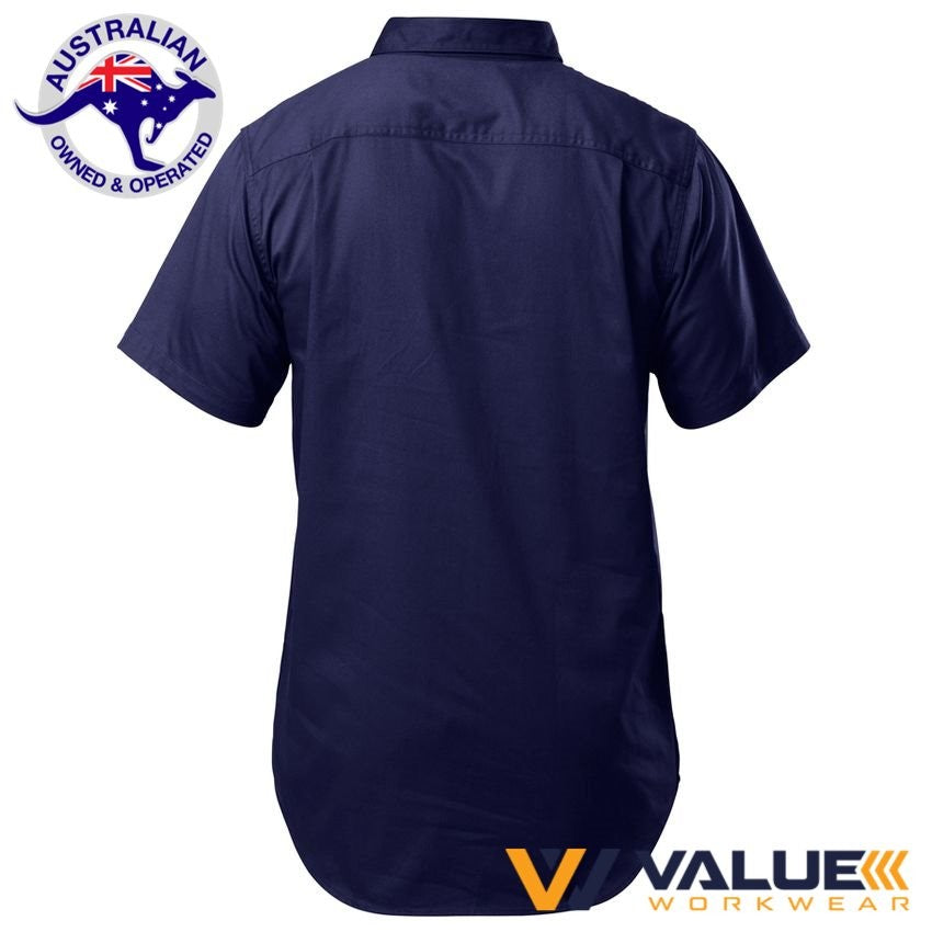Hard Yakka Foundations Cotton Drill Closed Front Shirt Short Sleeve Y07540
