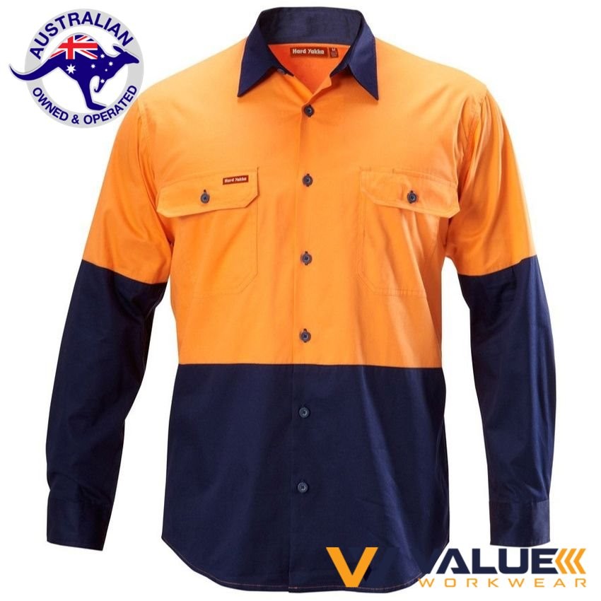 Hard Yakka Koolgear Ventilated Hi-Vis Two Tone Shirt Long Sleeve Y07558