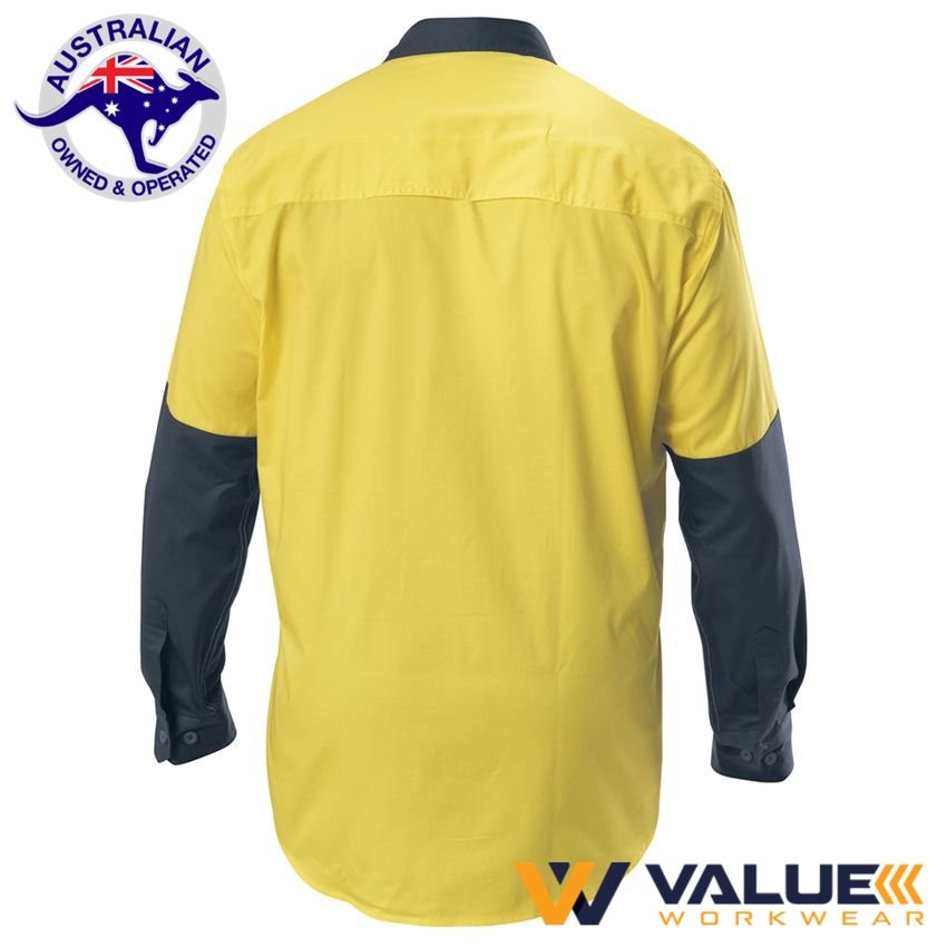 Hard Yakka Koolgear Ventilated Hi-Vis Two Tone Shirt Long Sleeve Y07558