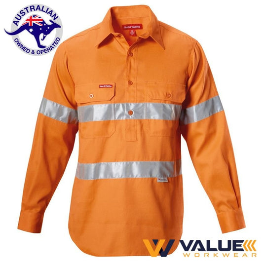 Hard Yakka Foundations Hi-Visibility Shirt With Tape Long Sleeve Y07899