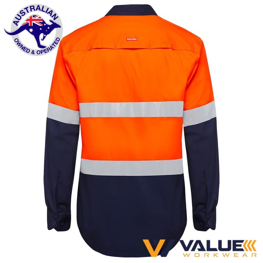 Hard Yakka Long Sleeve Hi Vis Two Tone Shirt With Tape Y07940