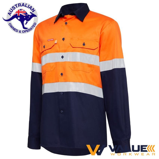 Hard Yakka Foundations Hi-Vis Two Tone Long Sleeve Y07990