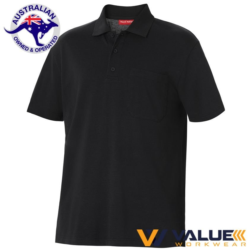 Hard Yakka Foundations Poly Cotton Pique Short Sleeve Polo Y11306