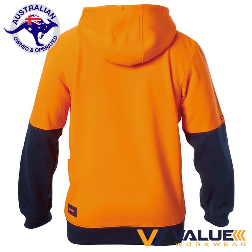 Hard Yakka Foundations Hi-Visibility Two Tone Brushed Fleece Hoodie Y19325