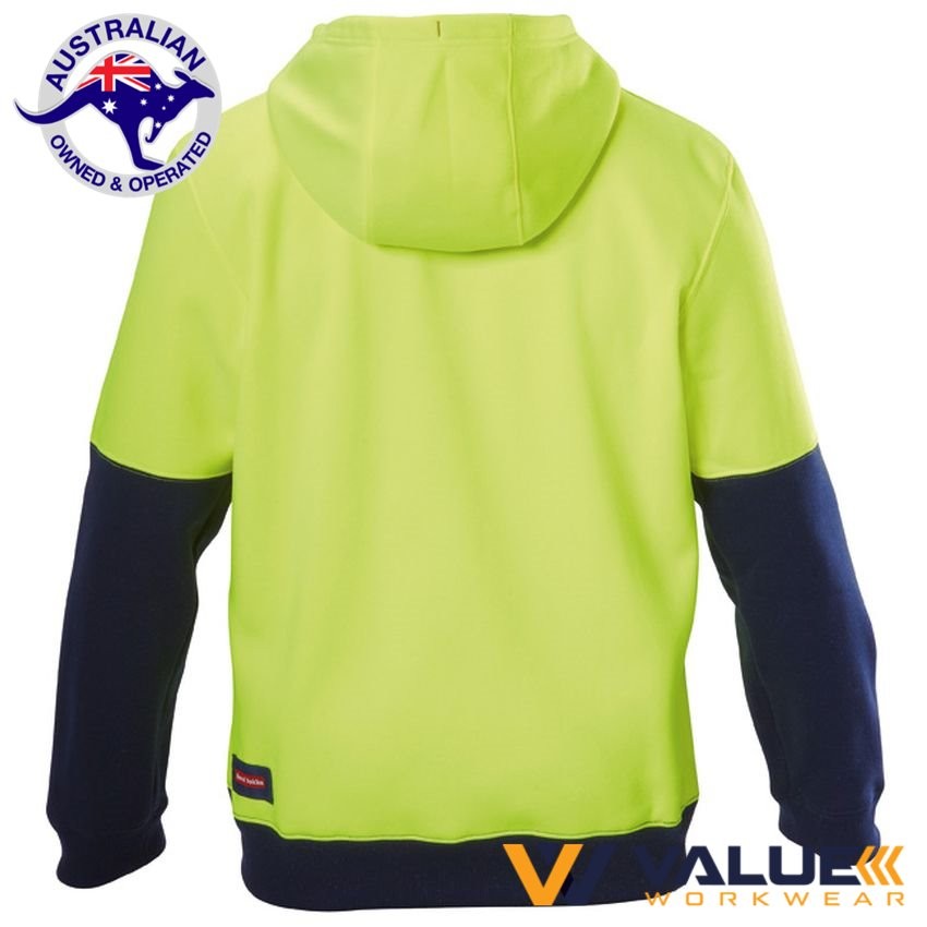 Hard Yakka Foundations Hi-Visibility Two Tone Brushed Fleece Hoodie Y19325