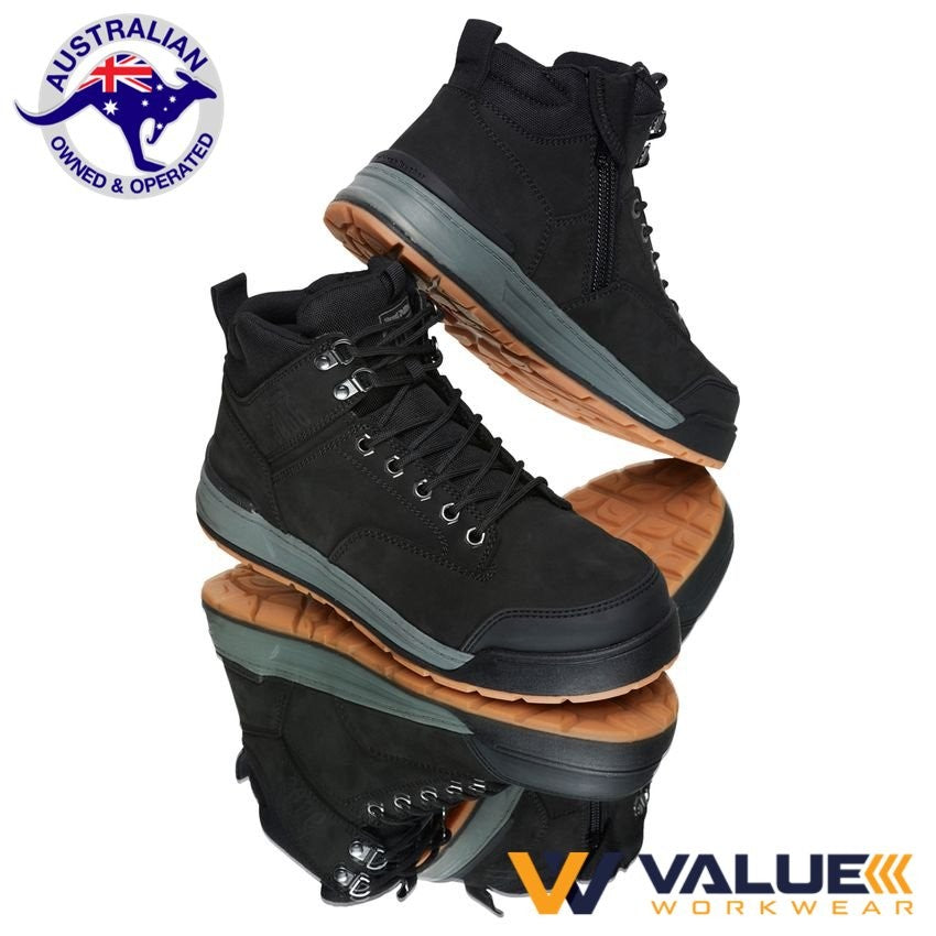 Hard Yakka 3056 Side Zip (5 Inch) Boot - Black Y60201