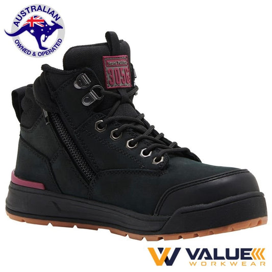 Hard Yakka Women's 3056 Side Zip 130mm (5 inch) Boot - Black Y60245