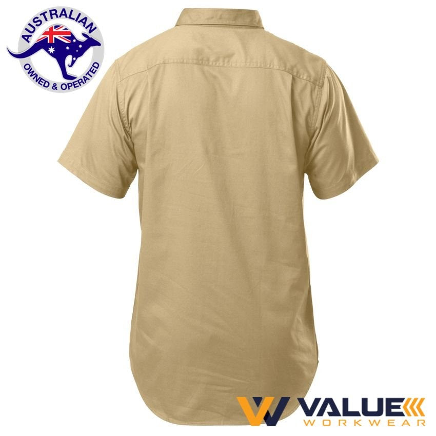 Hard Yakka Foundations Cotton Drill Closed Front Shirt Short Sleeve Y07540