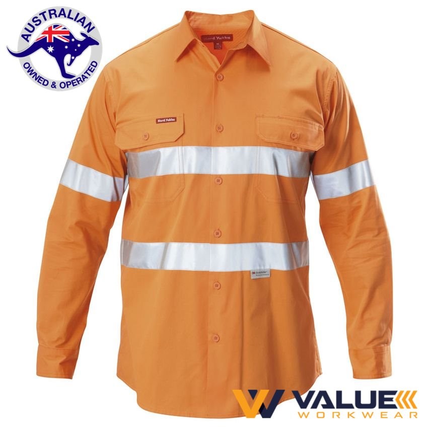 Hard Yakka Koolgear Ventilated Hi-Vis Shirt With Tape Long Sleeve Y07996