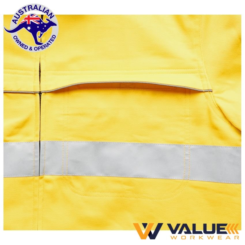 KingGee Reflective Spliced NanoTex Cotton Drill Jacket K55905