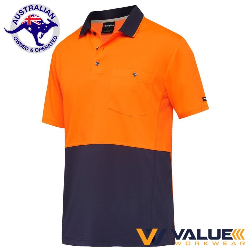 KingGee Workcool Hyperfreeze Spliced Polo Short Sleeve K54205
