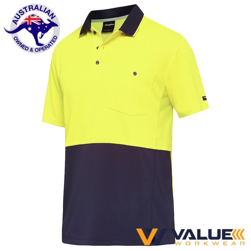 KingGee Workcool Hyperfreeze Spliced Polo Short Sleeve K54205