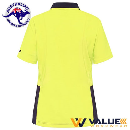 KingGee Workcool Hyperfreeze Spliced Polo Short Sleeve Womens K44735