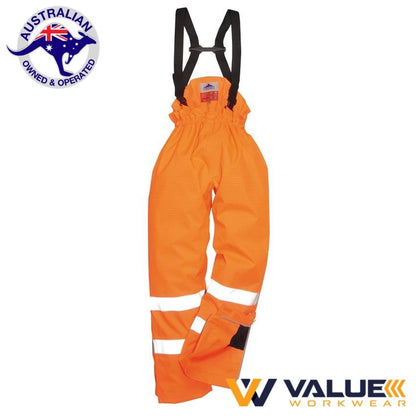Portwest Bizflame Rain Unlined - Hi-Vis Antistatic FR Pants S780