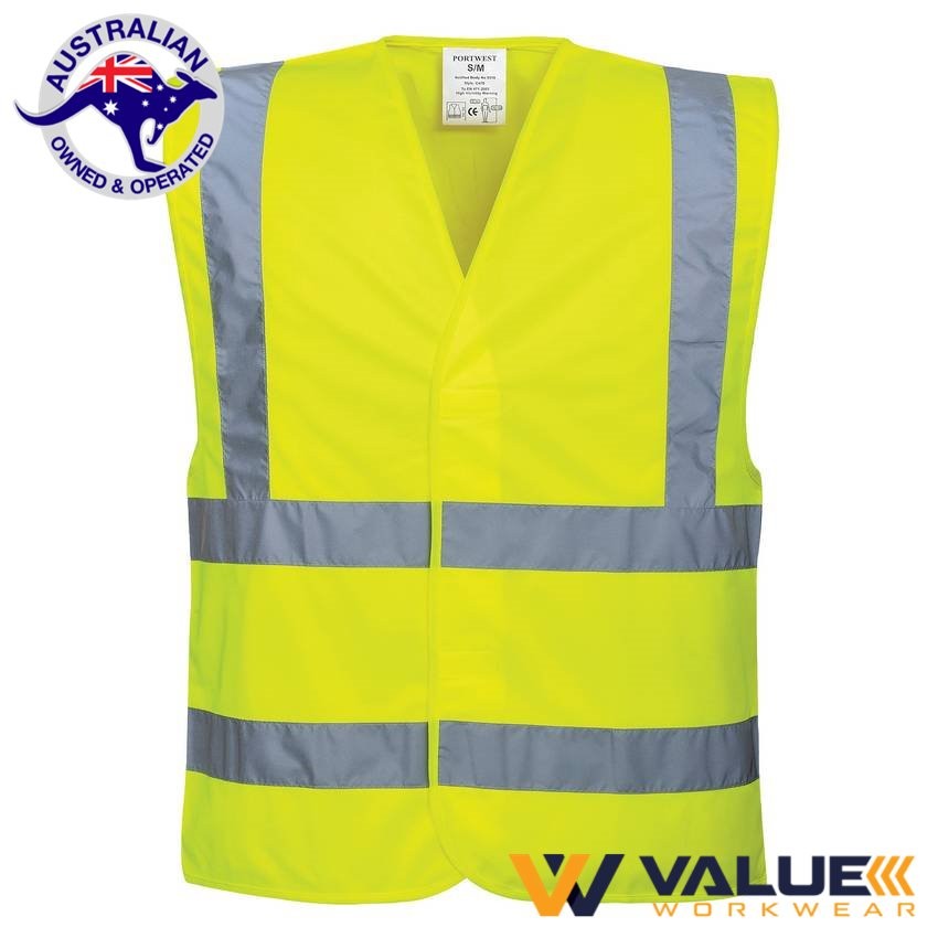 Portwest Hi-Vis Two Band & Brace Vest C470 - Value Workwear