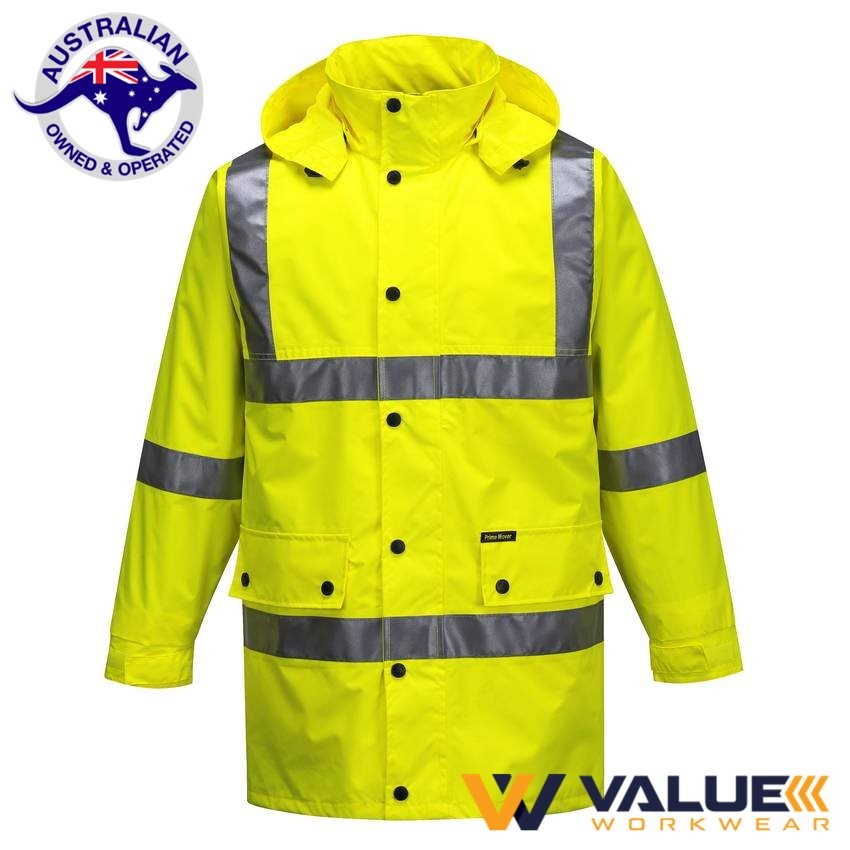 Portwest Full Hi-Vis Rain Jacket with Tape MF306 - Value Workwear