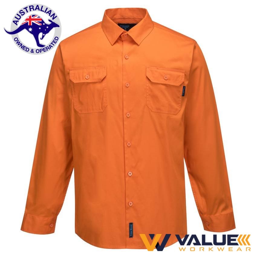 Portwest Hi-Vis Lightweight Long Sleeve Shirt MS301