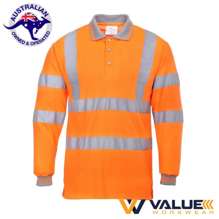 Portwest Hi-Vis Long Sleeved Polo S277