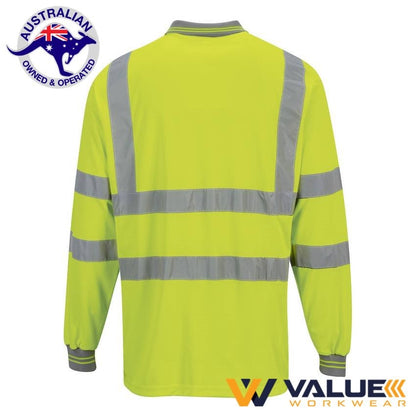 Portwest Hi-Vis Long Sleeved Polo S277 - Value Workwear