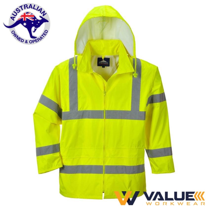 Portwest Hi-Vis Rain Jacket H440 - Value Workwear