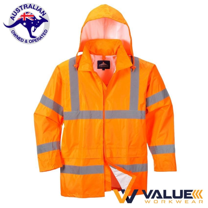Portwest Hi-Vis Rain Jacket H440 - Value Workwear