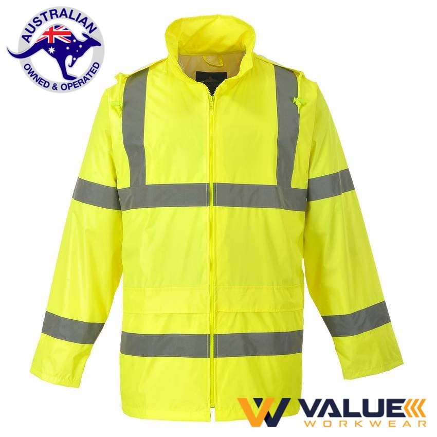 Portwest Hi-Vis Rain Jacket H440 - Value Workwear