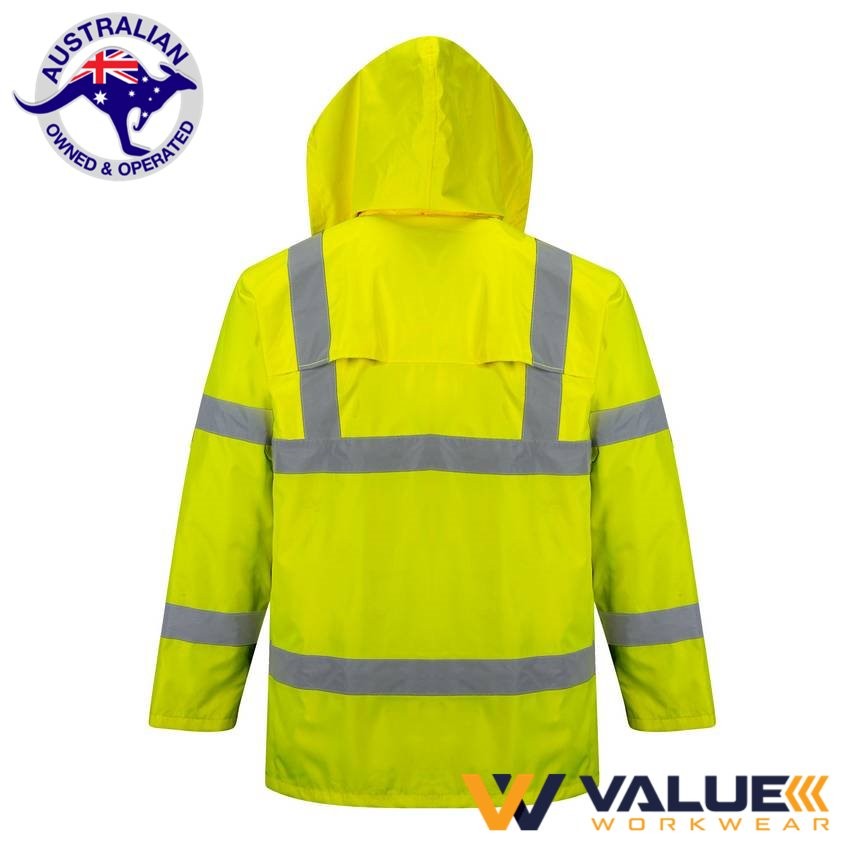 Portwest Hi-Vis Rain Jacket H440 - Value Workwear