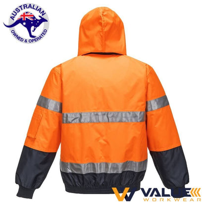 Portwest Hi-Vis Bomber Jacket with Tape MJ504 - Value Workwear