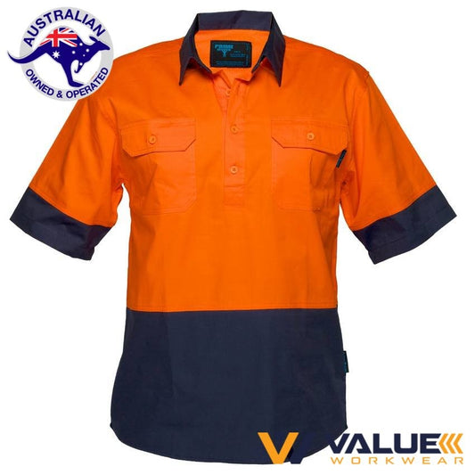 Portwest Hi-Vis Two Tone Lightweight Short Sleeve Closed Front Shirt MC802