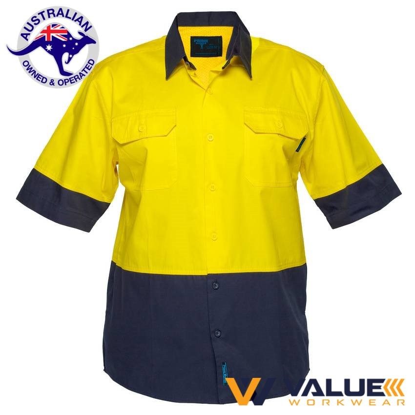 Portwest Hi-Vis Two Tone Lightweight Short Sleeve Shirt MS802 - Value Workwear